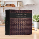 Vintage Burgundy Damask Family Recipes Binder<br><div class="desc">This simple yet elegant design adds style and grace to your kitchen, with its burgundy silk damask background and accents of soft black. Gather your favourite family recipes and add your family memories to make this a cherished keepsake. Add a name to personalize it. Makes a great bridal shower, Christmas...</div>