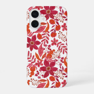 Vintage Burgundy Floral Slim Fit Phone cases