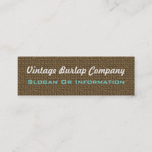 Vintage Burlap Business Cards
