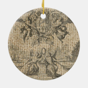 vintage burlap religious heaven victorian angel ceramic ornament