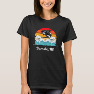 Vintage Burnaby BC Distressed Orca Killer Whale Sw T-Shirt