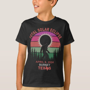 Vintage Burnet Texas Total Solar Eclipse 2024 T-Shirt