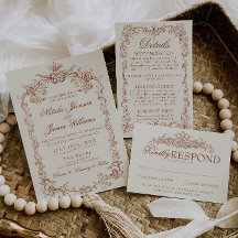 Vintage Burnt Orange Old Money Terracotta Wedding