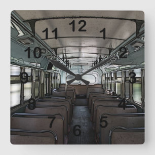 vintage bus clock