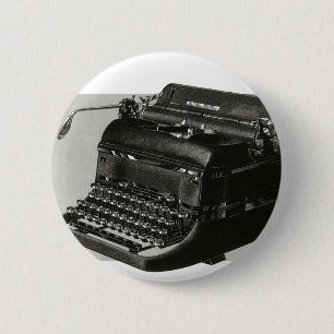 Vintage Business, Antique Office Manual Typewriter 2 Inch Round Button