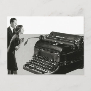 Vintage Business, Antique Office Manual Typewriter Postcard