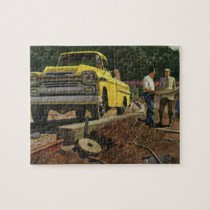 Vintage Business Architect Construction Contractor Jigsaw Puzzle