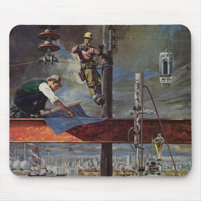 Vintage Business, Architects and Construction Mouse Pad (Front)
