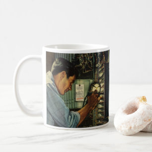 Vintage Business Electrician Circuit Breaker Panel Coffee Mug