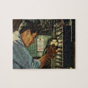Vintage Business Electrician Circuit Breaker Panel Jigsaw Puzzle