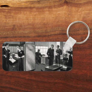 Vintage Business, Executive Businessmen Office Keychain