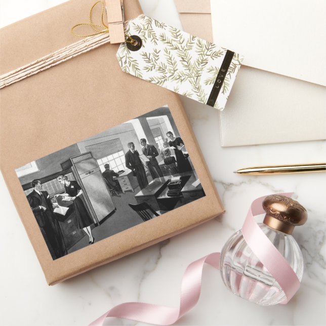 Vintage Business, Executive Businessmen Office Sticker (Gifting)