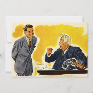 Vintage Business, Mad CEO Executive Boss Employee