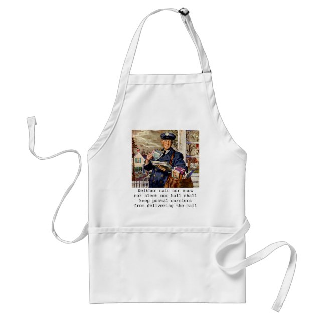 Vintage Business, Mailman Delivering Mail Letters Standard Apron (Front)