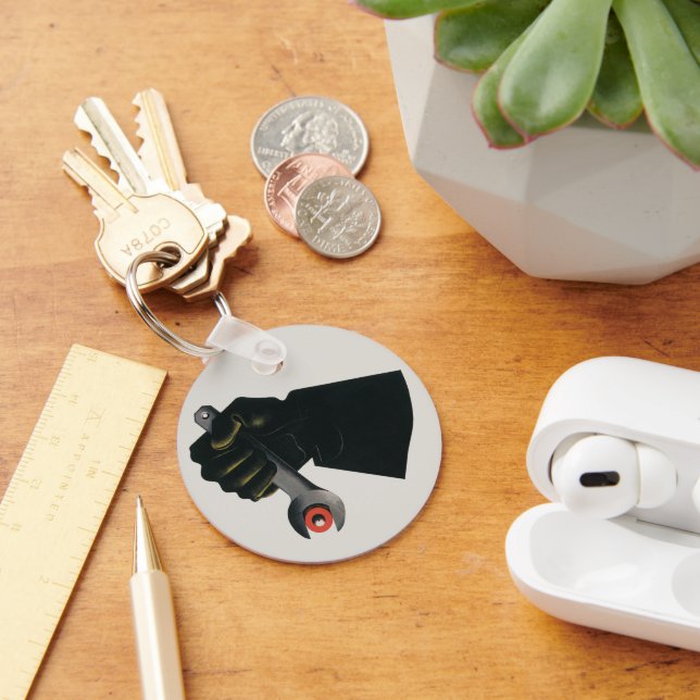 Vintage Business, Manufacturing Factory Machinist Keychain (Desk)