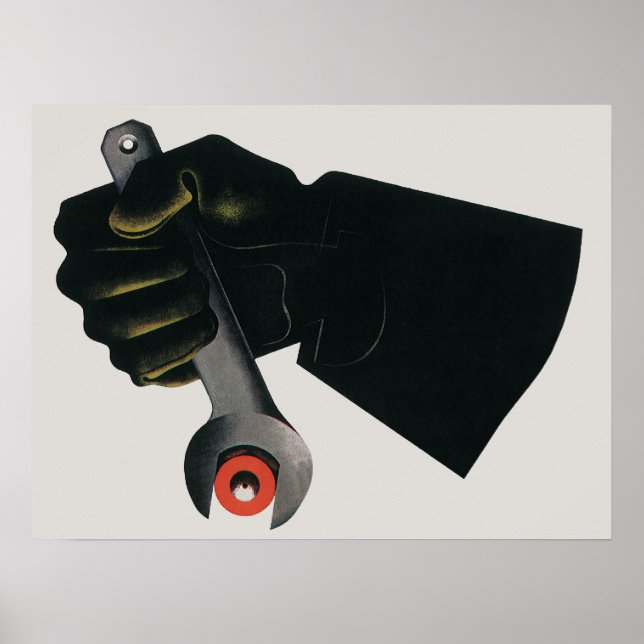 Vintage Business, Manufacturing Factory Machinist Poster (Front)