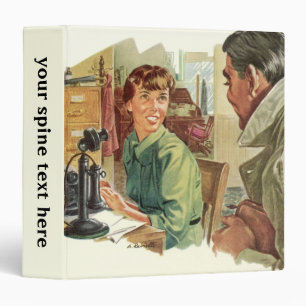 Vintage Business Office, CEO Boss and Secretary Binder