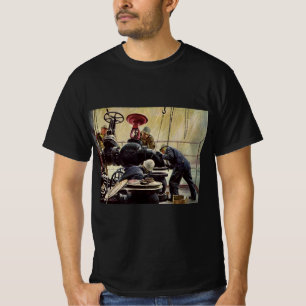 Vintage Business, Oil Platform on the Ocean T-Shirt