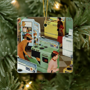 Vintage Business Retail, Appliance Showroom Store Ceramic Ornament