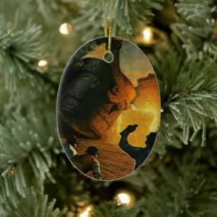 Vintage Business, Steel Manufacturing Industry Ceramic Ornament