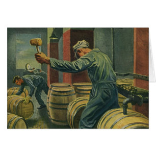 Vintage Business, Wine Making Corking Wine Barrels