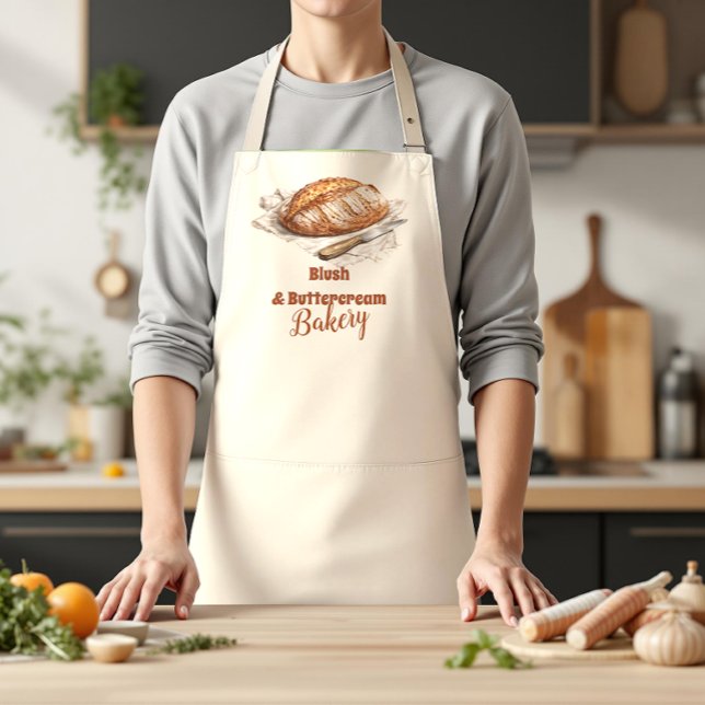 Vintage Buttercream Bakery Business Apron (Creator Uploaded)