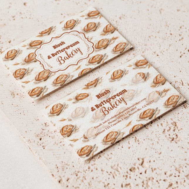 Vintage Buttercream Bakery Business Card (Creator Uploaded)