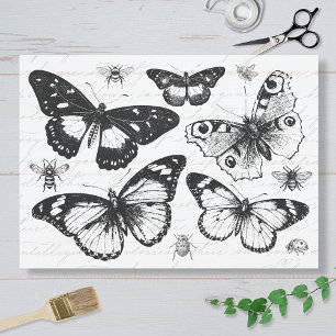 Vintage Butterflies and Bees Tissue Paper