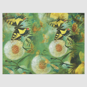 Vintage Butterflies and Dandelions Decoupage Tissue Paper