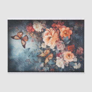 Vintage Butterflies and Flowers Decoupage Tissue Paper