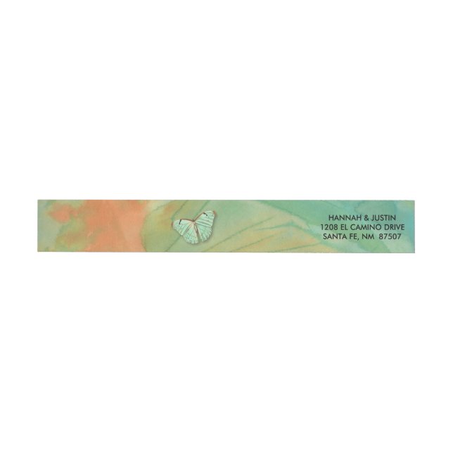 Vintage Butterflies and Southwest Colours Wrap Around Label (Individual)