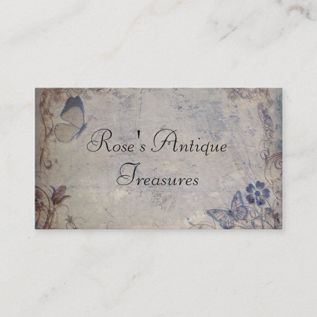 Vintage Butterflies Business Card (Front)