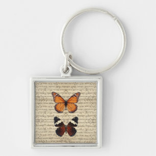 Vintage butterflies collection keychain