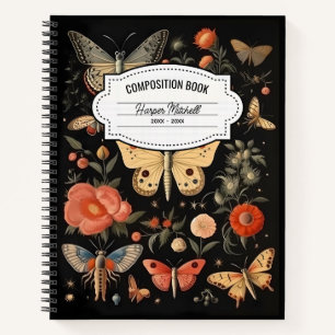 Vintage Butterflies Composition Notebook