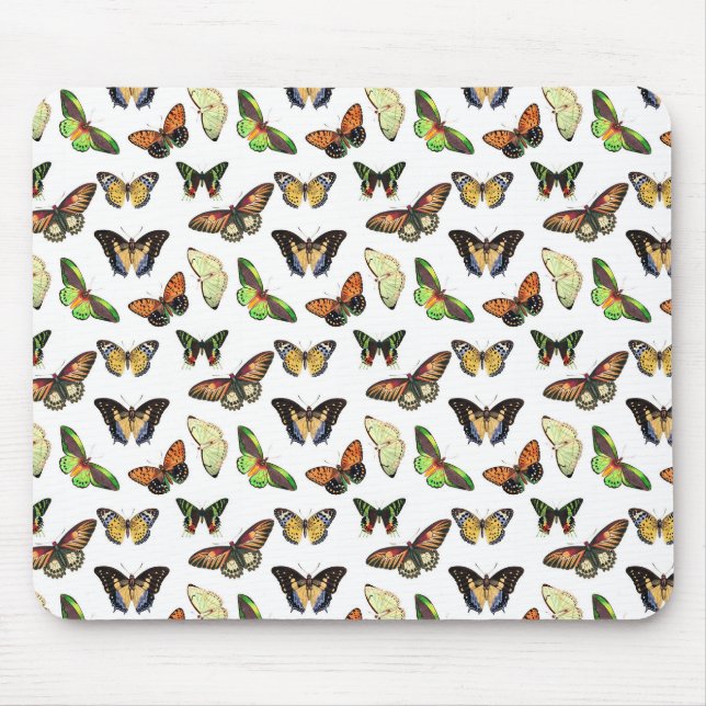 Vintage Butterflies Mouse Pad (Front)