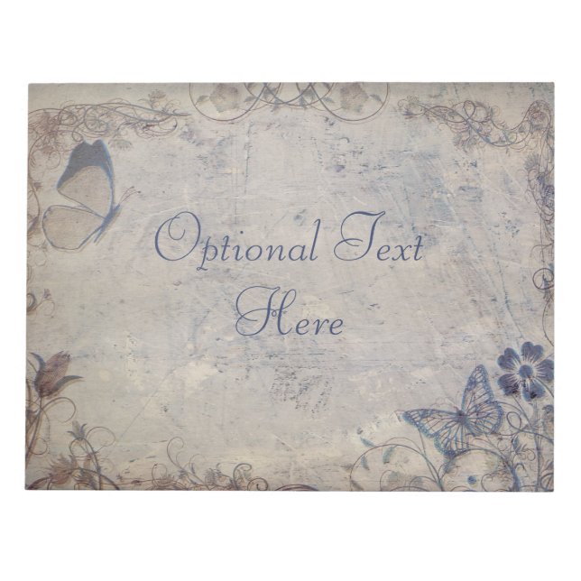 Vintage Butterflies Notepad (Front)