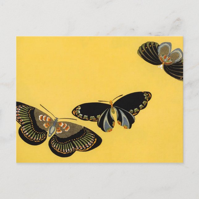 Vintage Butterflies Postcard (Front)