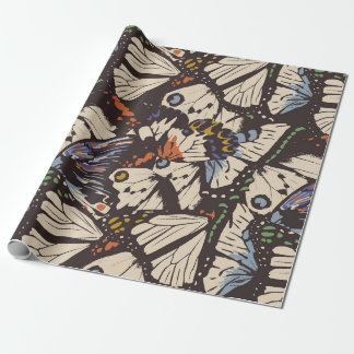 Vintage butterflies surface pattern. Colourful,  t Wrapping Paper