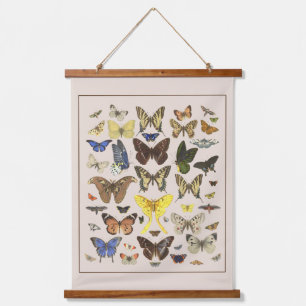 Vintage Butterflies Wall Hanging Tapestry