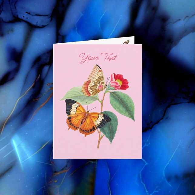 Vintage Butterflies, Your Text & Message Invitation (Creator Uploaded)
