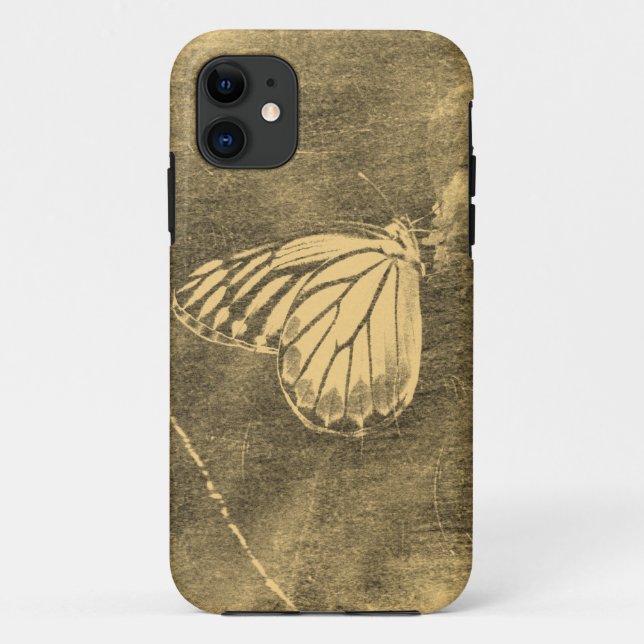 Vintage Butterfly and Flower Case-Mate iPhone Case (Back)