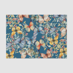 Vintage Butterfly Beautiful Navy Decoupage  Tissue Paper