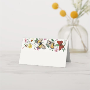 Vintage Butterfly Blank Handwritten Wedding Place Card