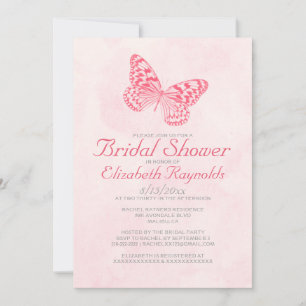Vintage Butterfly Bridal Shower Invitations