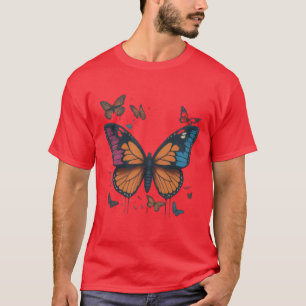 Vintage Butterfly Collage T-Shirt Collection"