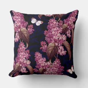 Vintage Butterfly Elegant Blue Designer Pillow