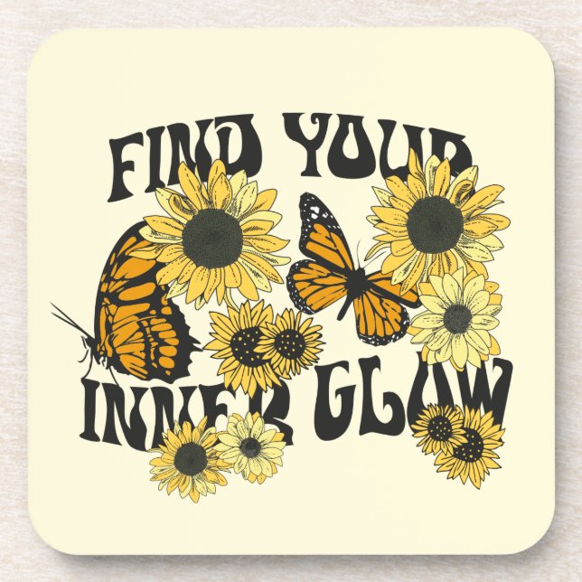 Vintage Butterfly | Find Your Inner Glow Coaster (Front)
