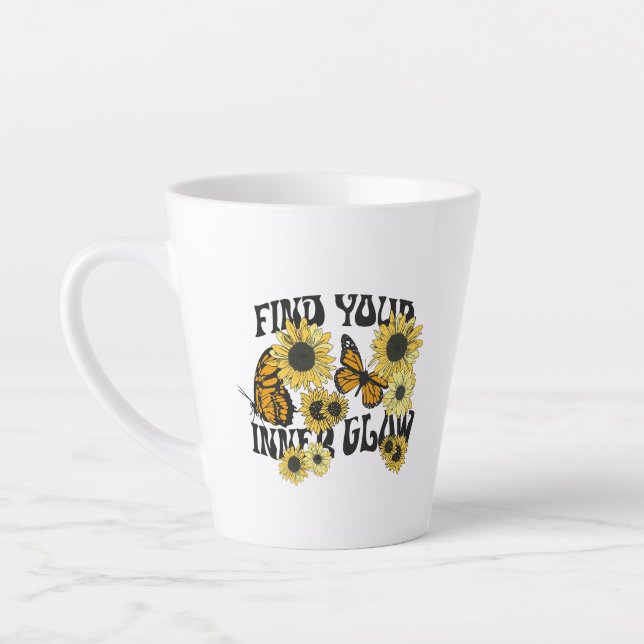 Vintage Butterfly | Find Your Inner Glow Latte Mug (Left)