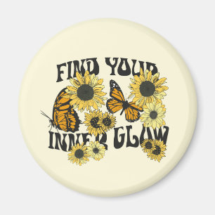 Vintage Butterfly Find Your Inner Glow Magnet