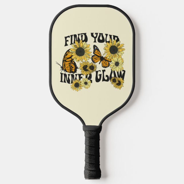 Vintage Butterfly | Find Your Inner Glow Pickleball Paddle (Front)
